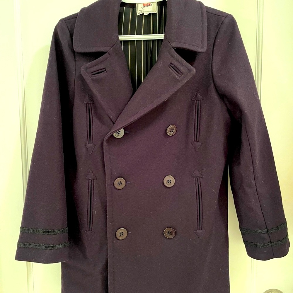 Designer Kids Junior Gaultier Double-Breasted Pea Coat age 12 - authentic